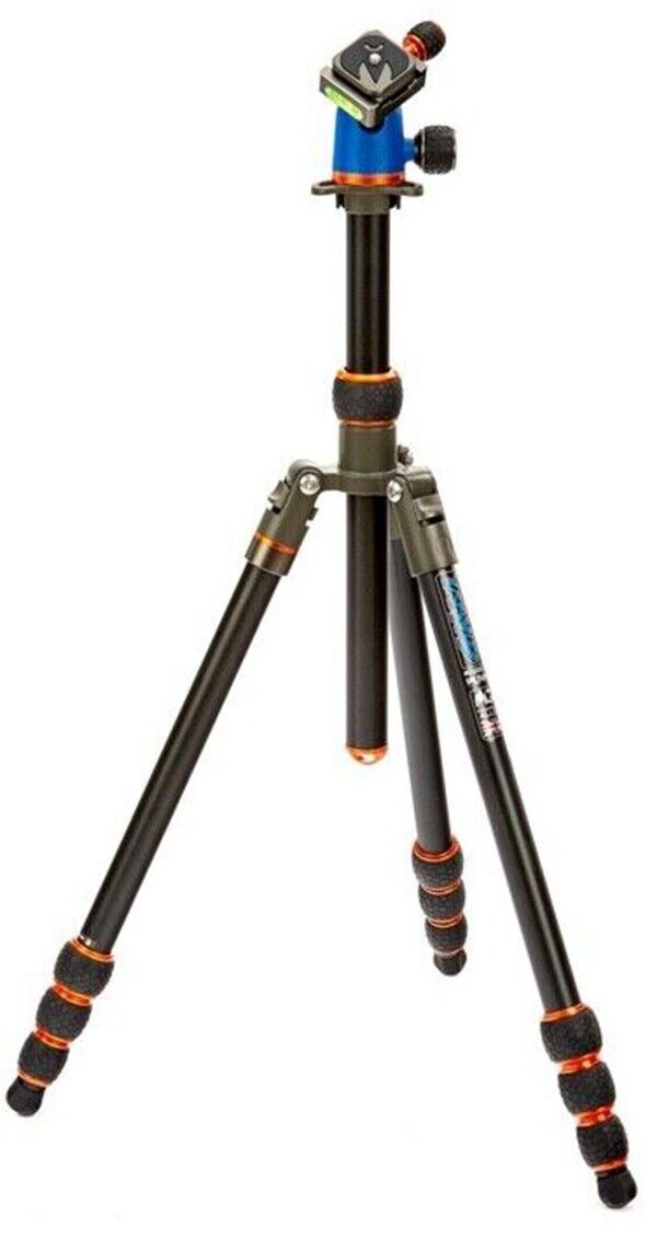 3 Legged Thing Punks Travis Magnesium Alloy Compact Travel Tripod  Blue & Orange