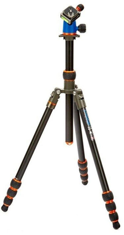 3 Legged Thing Punks Travis Magnesium Alloy Compact Travel Tripod  Blue & Orange