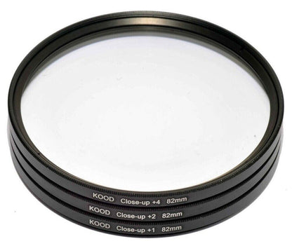 Kood 82mm Macro Close-Up Filter Set +1 +2 +4 +10 & Case - DSLR Cameras (UK) BNIP