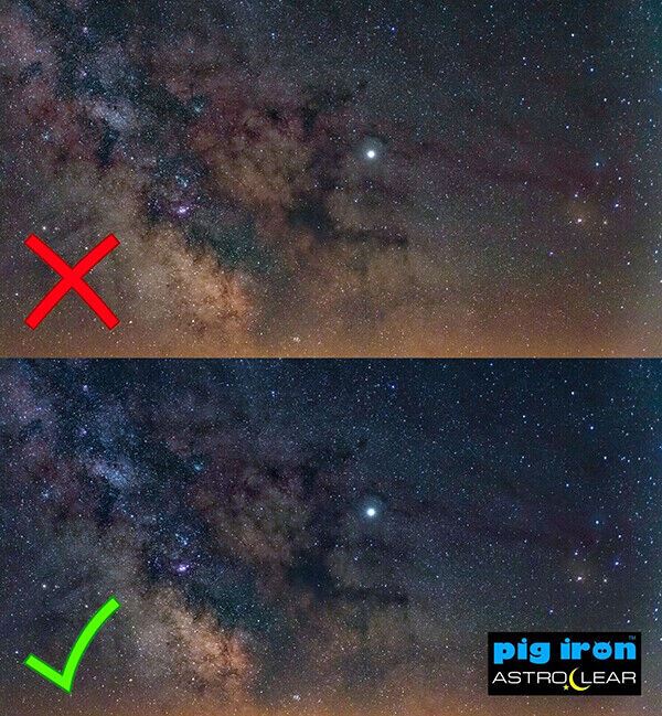 Pig Iron 55mm Astro Clear Filter Night Sky Light Pollution Reducer for Starscape