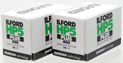 2 x Ilford HP5 Plus 400 asa Black & White 35mm Film 24 exposures (UK Stock) BNIB