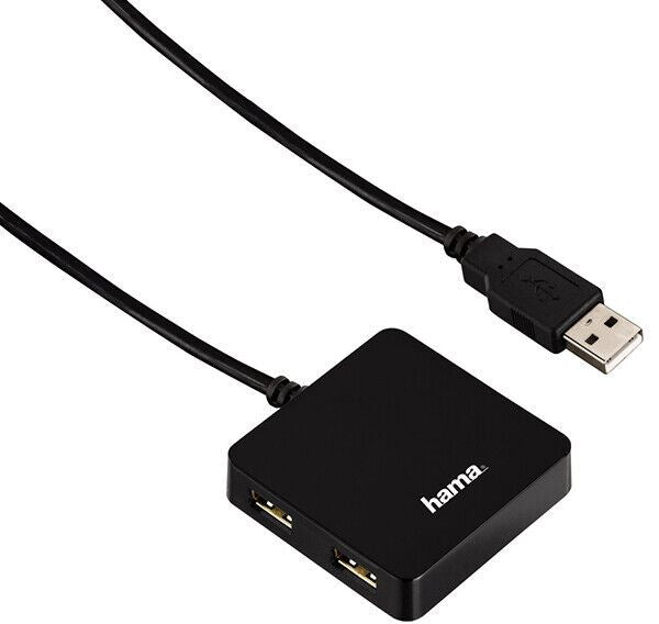 USB 4 PORT HUB in BLACK, HUB STYLE BUS POWERED = Hama USB 2.0  #12131 (UK Stock)