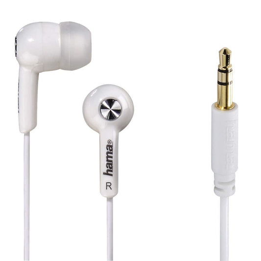 Hama "Basic 4 Music" in-ear stereo Head earphones white #184004 (UK Stock)  BNIP