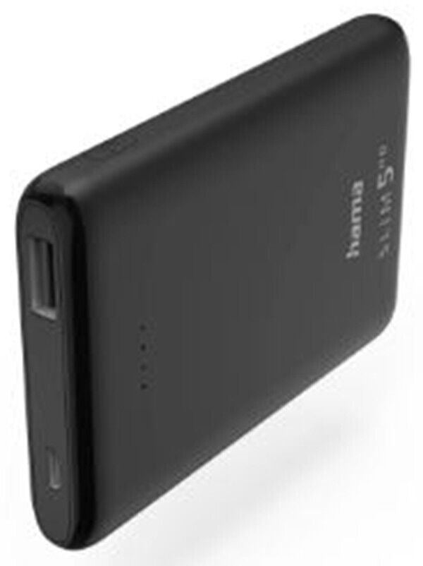 Power bank Pack by Hama Slim 5HD 5,000mAh Portable USB A Charger (UK Stock) BNIB