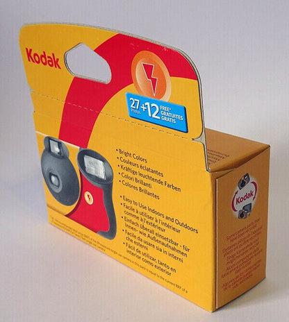 Kodak Fun Flash Disposable SUC Camera 27exp. + 12 FREE (39 Exposures) BNIP -  UK