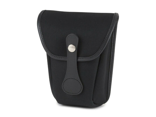 Billingham Avea 8 Compact End Pouch Pocket - Black Canvas + Black Leather  (UK)