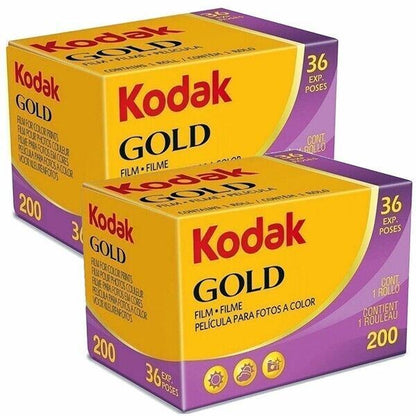 2 x Kodak Gold 200 iso Colour Print Film 135 35mm 36exp  (UK) 36 exposures  BNIB