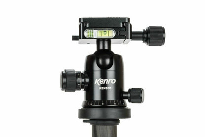 Kenro Karoo Carbon Fibre Tripod Kit + Ball Head & Case #KENTR104C (UK Stock) NEW