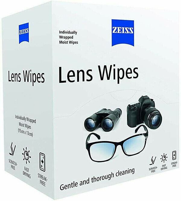 Zeiss Lens Wipes x 24 Individually Wrapped Moist Wipes Camera Binocular (UK) NEW