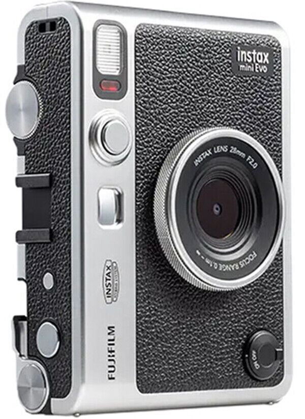 Fujifilm Instax Mini EVO Hybrid Instant Camera in Black & Silver Type C (UK) NEW