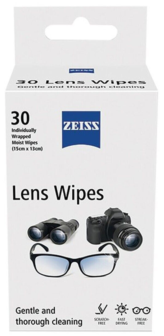 Zeiss Lens Wipes x30 Individually Wrapped Moist Wipes Camera Binocular (UK) BNIB