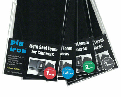 Pig Iron Camera Light Seal Foam Sheet 3mm thick Self Adhesive nonreflective (UK)