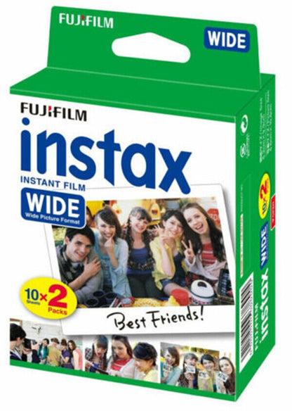 Fujifilm Fuji Instax Wide Instant Colour Film 20 Pictures (2 x 10 packs) Genuine