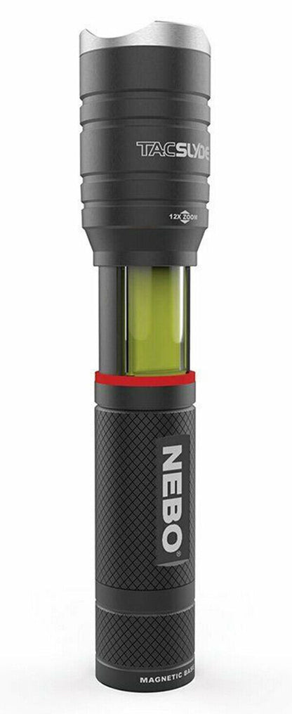 NEBO Tac Slyde Flashlight & C.O.B Lantern 12x Adjustable Zoom #NE6746 (UK)  BNIB