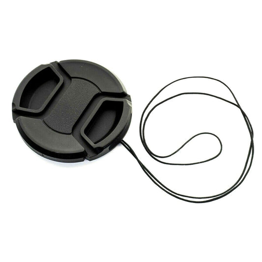 KOOD 55mm CENTRE PINCH GRIP STYLE LENS CAP COVER for 55mm + CORD (UK Stock)  NEW