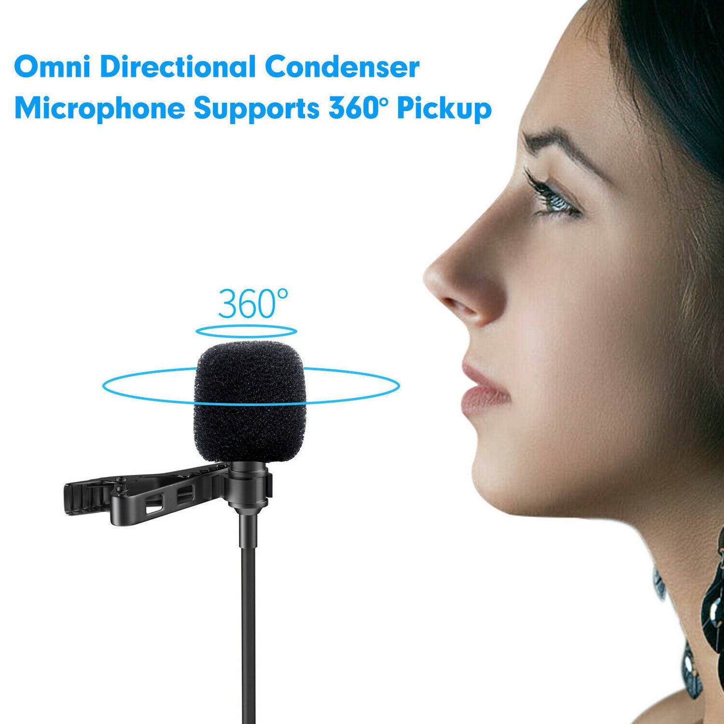 Mamen Pro Lavalier Microphone Omnidirectional Mini Lapel Microphone  KM-D1  (UK)