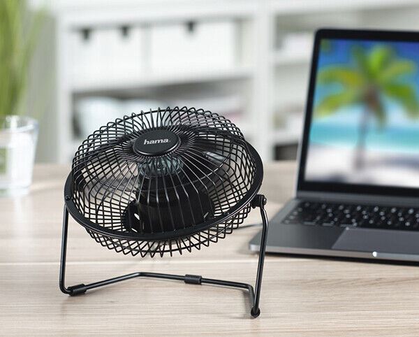 Hama Metal USB Desk Table Fan 15 cm (6")  XL, 2 Speed Levels #12160   (UK)  BNIB