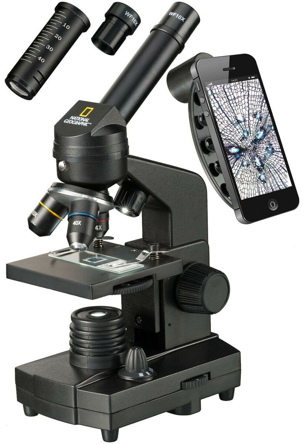 NATIONAL GEOGRAPHIC 40x-1280x Microscope + Phone adapter #9039001 (UK Stock) NEW