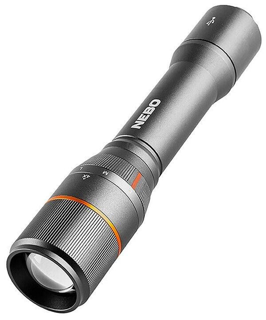 Nebo DAVINCI� 2000 Lumen Flashlight Waterproof rechargeable Torch + Power BankUK