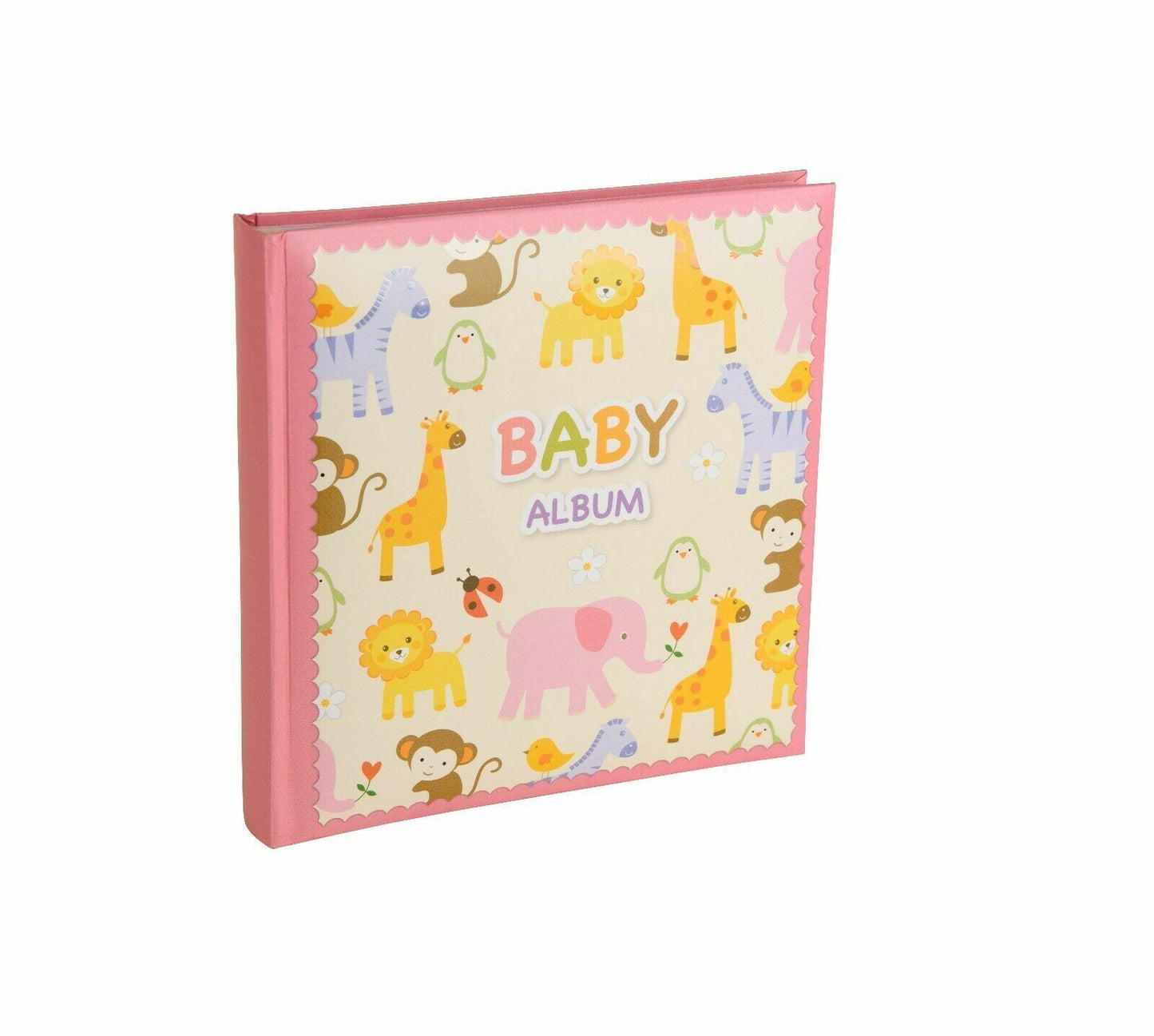 Baby Photo ALBUM Zoo Memo with Gift Box 120 photos 6x4" in Pink KENRO  (UK) BNIP