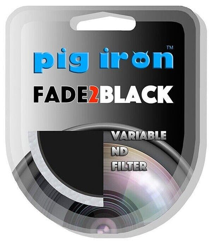 Variable Neutral Density Filter by Pig Iron 49mm = FADE2BLACK ND2-ND400 (UK) NEW