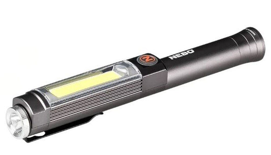 Nebo Big Larry 2 500 Lumen LED Torch + Work light in GREY  COB FL-1 LED (UK) NEW