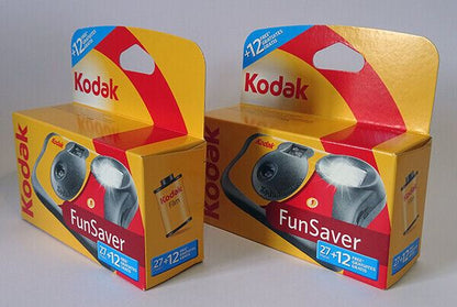 2 x TWO Kodak Fun Flash Disposable SUC Camera 27exp. + 12 FREE = 39exp. UK  BNIP