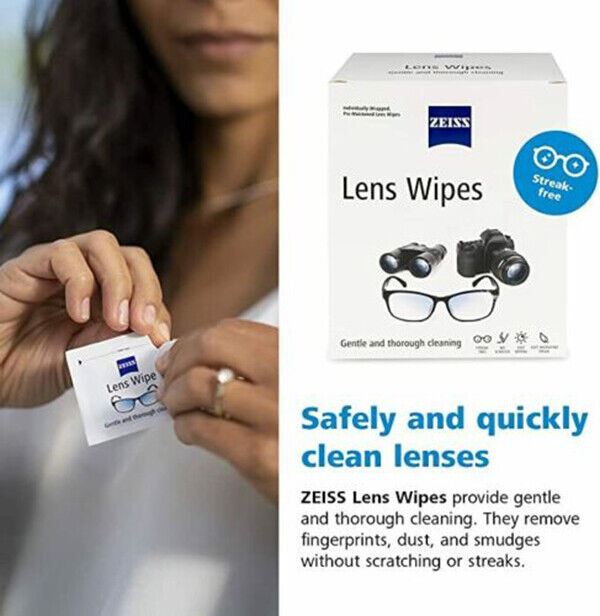 Zeiss Lens Wipes x 24 Individually Wrapped Moist Wipes Camera Binocular (UK) NEW