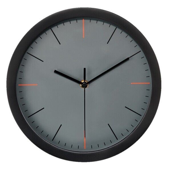 Hama MaxR Wall Clock 25cm Silent Quiet in Black Sweeping hands #186339 (UK) BNIB