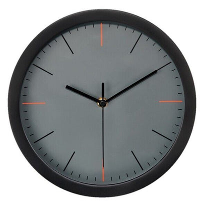 Hama MaxR Wall Clock 25cm Silent Quiet in Black Sweeping hands #186339 (UK) BNIB