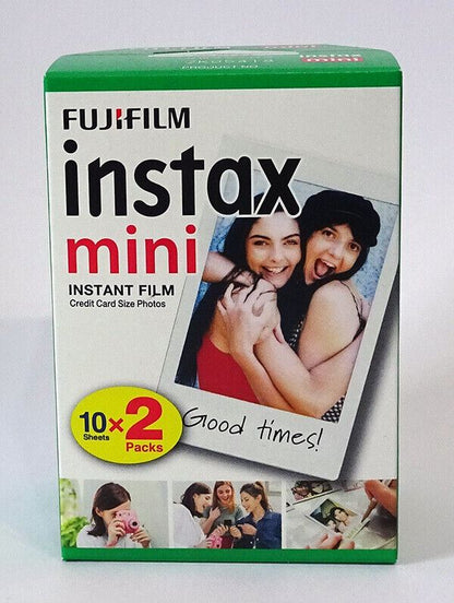 Fujifilm fuji instax mini colour instant film twin pack 2 x 10 Shots (UK Stock)