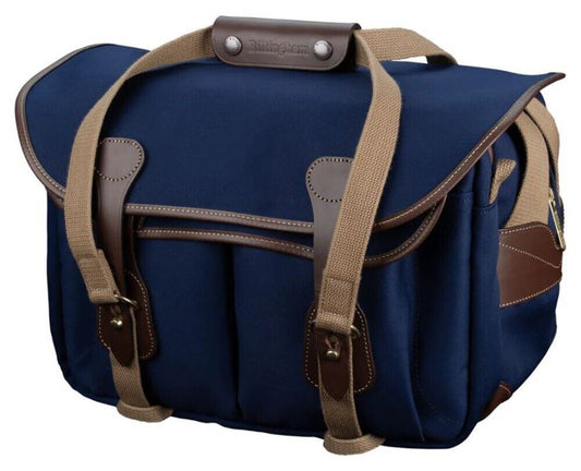 Billingham 335 Mk.II Camera DSLR Gadget Bag Navy with Chocolate Trim  (UK Stock)