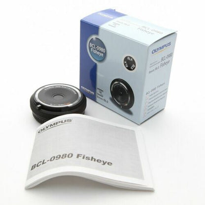 Olympus 9mm f/1:8 Fish-Eye Pancake Body Cap Lens for Micro 4/3 mount - Black  UK