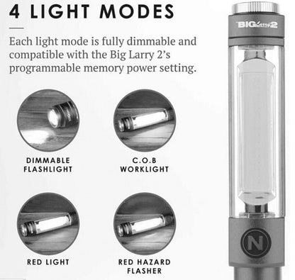 Nebo Big Larry 2 500 Lumen LED Torch + Work light in GREY  COB FL-1 LED (UK) NEW