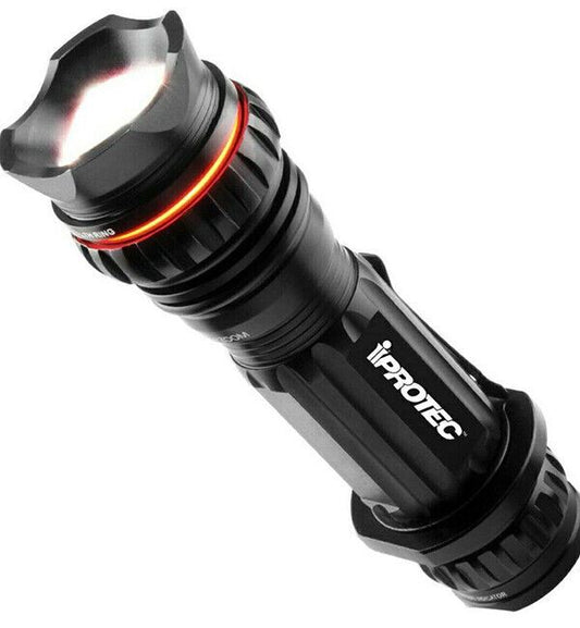 iProtec Pro 280 Lumen Tactical Flashlight Torch 4x Zoom  #IP5620 (UK Stock) BNIP