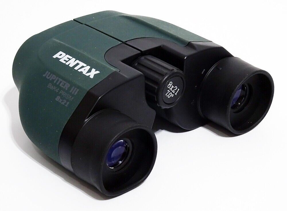 Pentax 8 x 21 Jupiter III Porro Prism Compact Binoculars Green  #51036 (UK) Demo