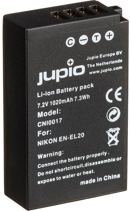 EN-EL20A Lithium-Ion Battery Pack for Nikon by JUPIO  (7.2V, 1020mAh) (UK Stock)