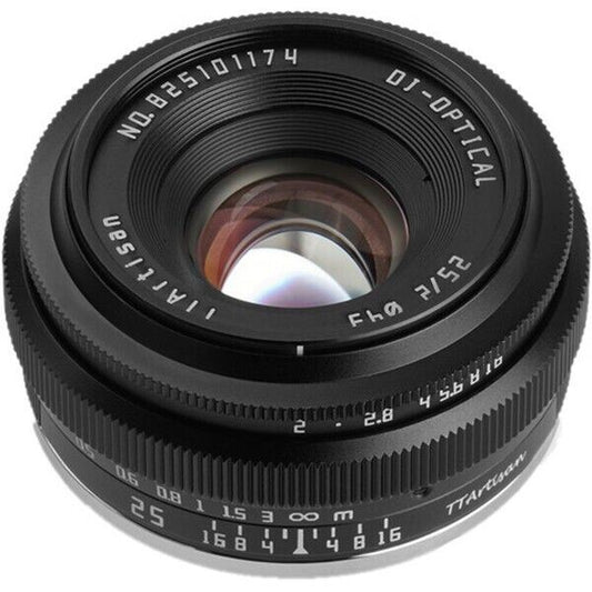 TTArtisan 25mm F2.0 Lens APS-C Format Mount for Fuji X Camera Black  (UK)   BNIB