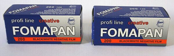 2 x Fomapan Creative 120 200 iso Black & White Negative Film FOMA (UK Stock) NEW