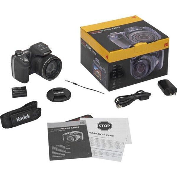 Kodak PixPro AZ-528 52x Zoom WiFi Bridge Camera in Black AZ528BK (UK Stock) BNIB