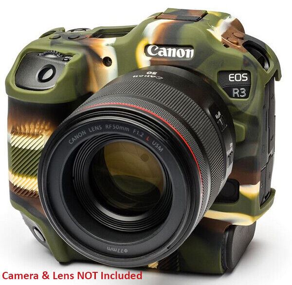 EasyCover Silicone Skin Soft Case Cover Protector Canon EOS R3 - Camouflage (UK)