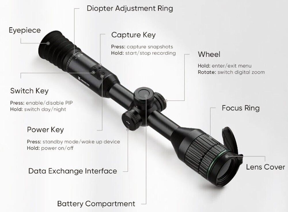 HIK Micro Alpex A50S Day/ Night Vision Rifle scope 1080HD 64Gb ALPEX-S  (UK) NEW