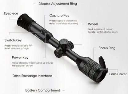 HIK Micro Alpex A50S Day/ Night Vision Rifle scope 1080HD 64Gb ALPEX-S  (UK) NEW