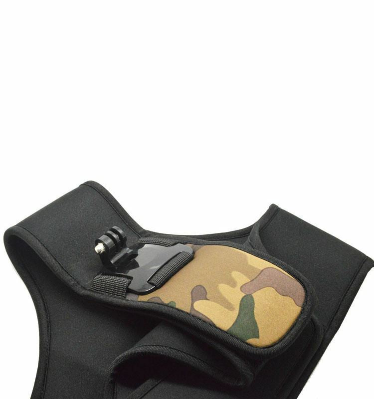 Kood Deluxe Shoulder Strap Mount Chest Harness for Gopro models Black / Camo UK