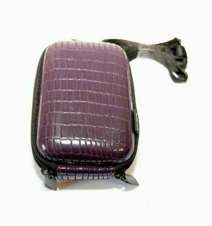 Compact CAMERA Case BAG Hard Case by HAMA 60H "CROCO" Purple VIOLET #00115739 UK