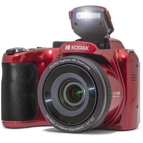 Kodak PIXPRO AZ255 Digital Camera Dark Red 16MP 25x Wide Zoom HD1080P (UK)  BNIB