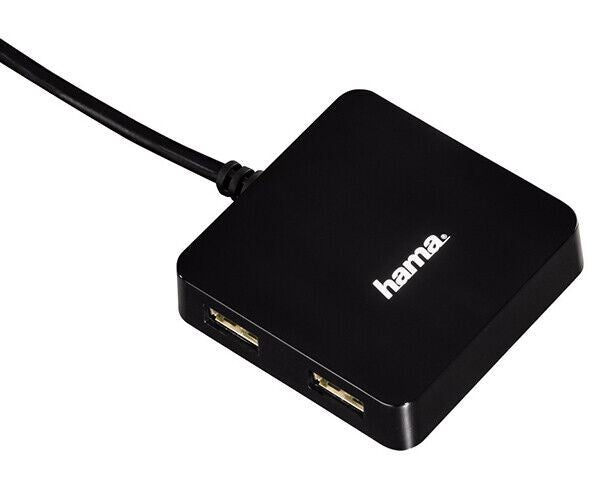 USB 4 PORT HUB in BLACK, HUB STYLE BUS POWERED = Hama USB 2.0  #12131 (UK Stock)