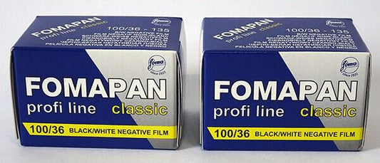 2 x Fomapan 100 iso 135mm Black & White Negative Film 135 36exp. (UK Stock) BNIB