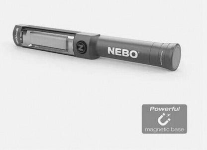 Nebo Big Larry 2 500 Lumen LED Torch + Work light in GREY  COB FL-1 LED (UK) NEW