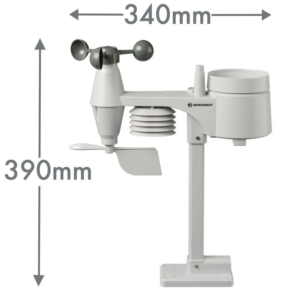 Bresser 7-in-1 Professional Wind Speed Direction Colour Weather Station #9080600